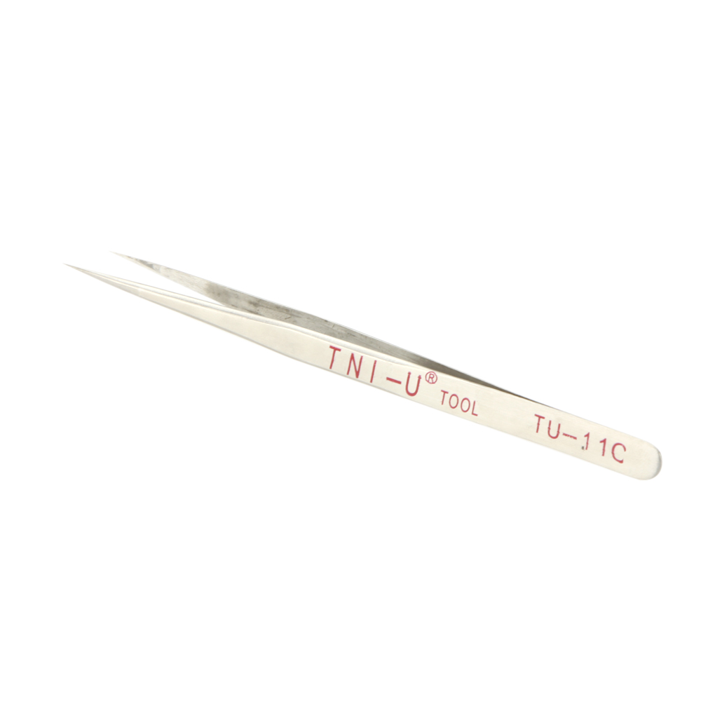 TU 11C 5.5 Nonmagnetic Fine Tip Straight Tweezers Fine Hand Repair Tool Stainless Steel Precision Tweezers Tools