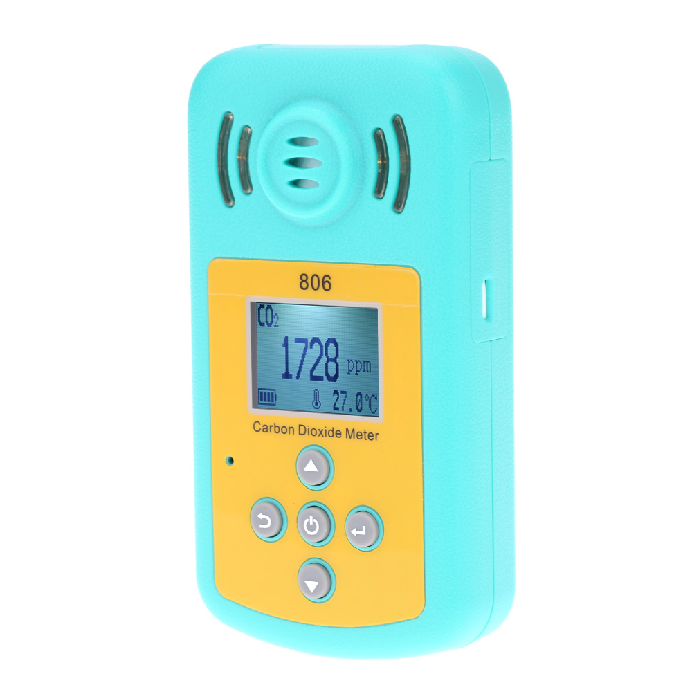 Handheld Professional Carbon Dioxide Gas Detector CO2 Meter analyzer Temperature Measurement LCD Display Alarm Value Settable