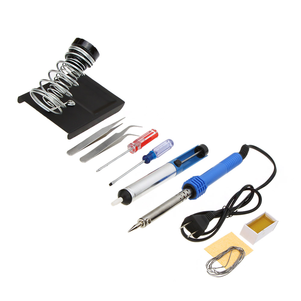 11 in 1 Electric Soldering Irons DIY Electric Solder Tools Kit Soldering Starter Set with Iron Stand Desolder Pump multi tools