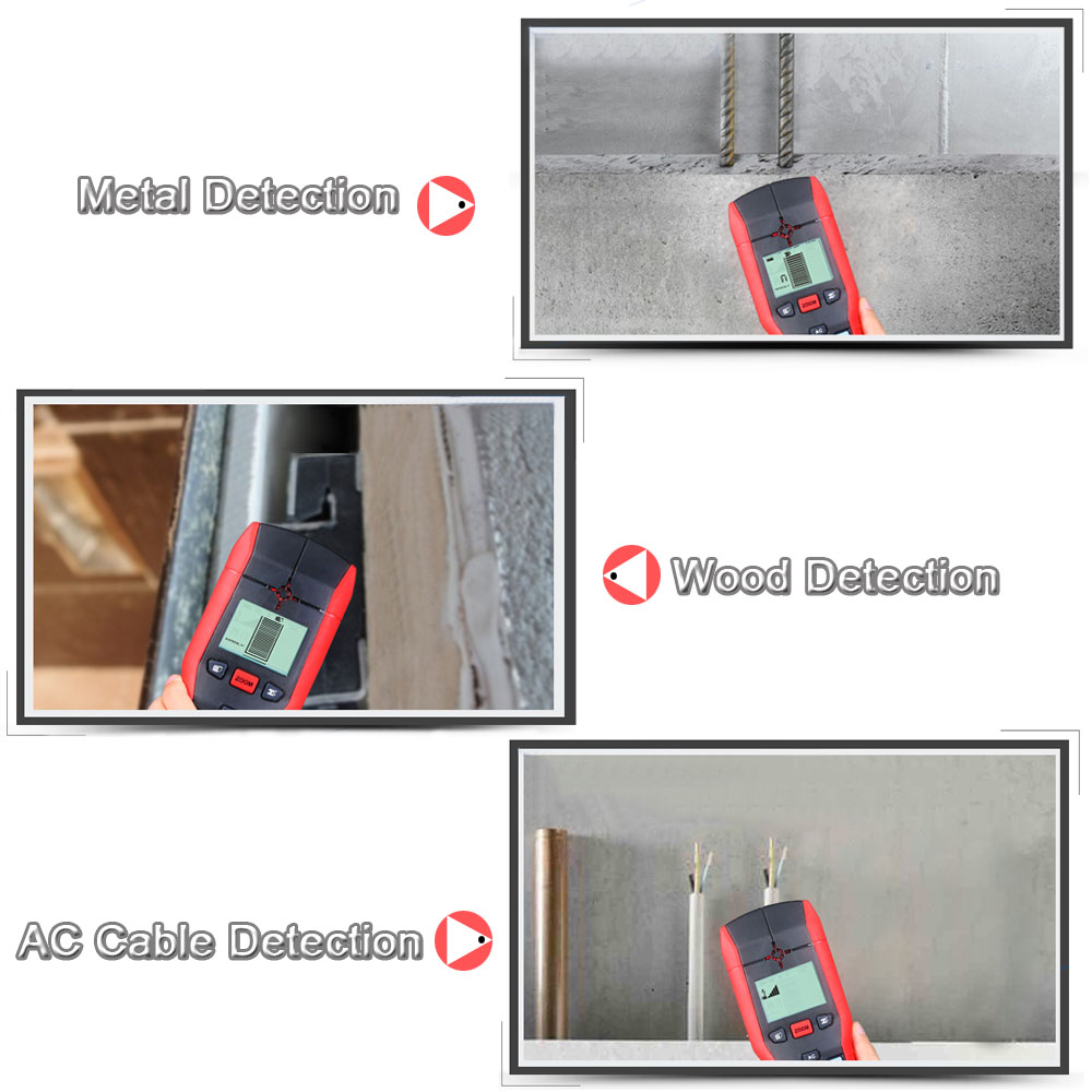 UNI T UT387B Wall Detector Multifunctional Handheld Wall Tester Metal Wood AC Cable Finder Scanner Industrial Metal Detectors