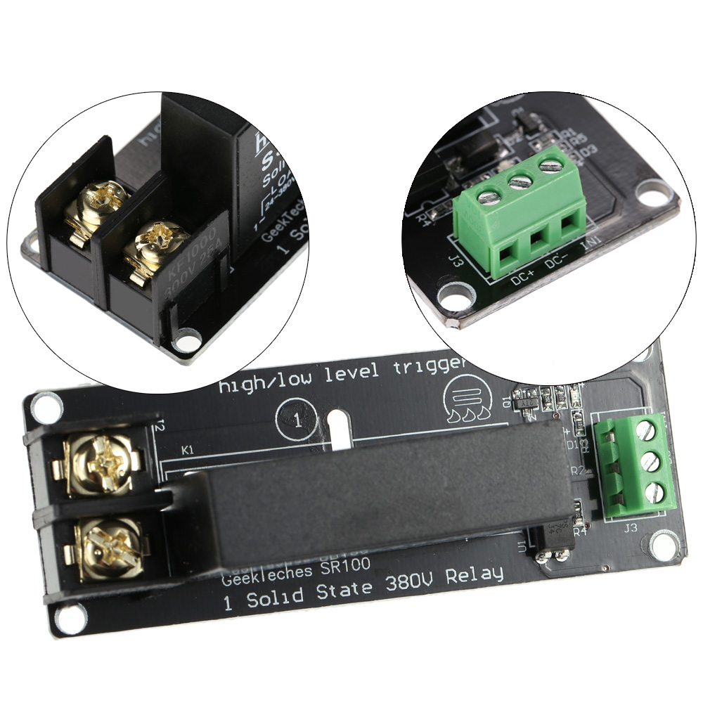 Relay Module Board 1 channel High Low Level Trigger 380V 8A Solid State Relay Module Board