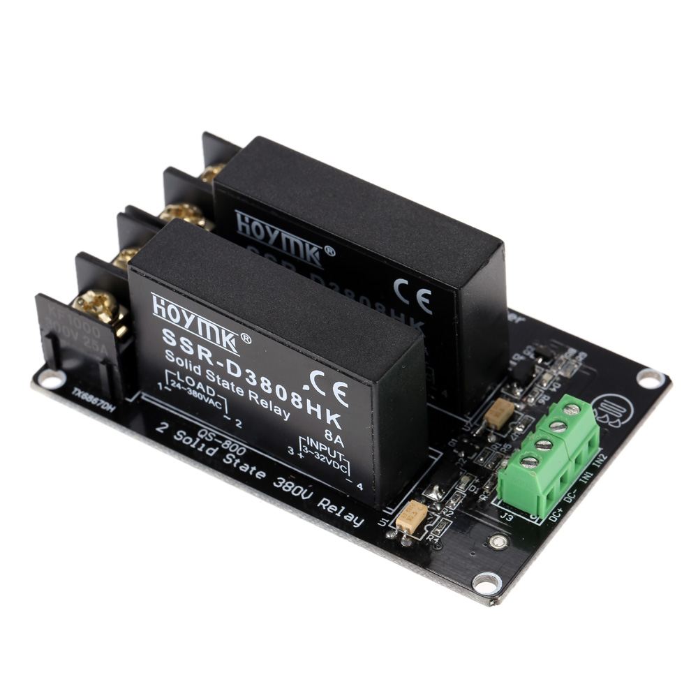 Relay Module Board 2 channel High Low Level Trigger 380V 8A Solid State Relay Module Board