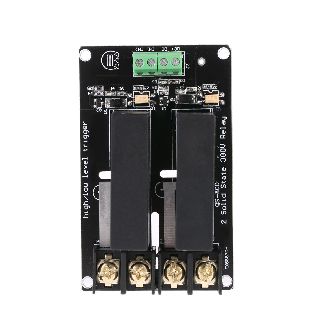 Relay Module Board 2 channel High Low Level Trigger 380V 8A Solid State Relay Module Board