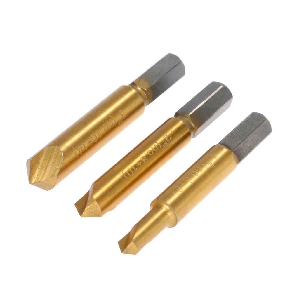 3pcs professional Screw Extractor Rigid Titanium Broken Screw Bolts Extractor Easy Out Damaged Screws Remover Removing Tool