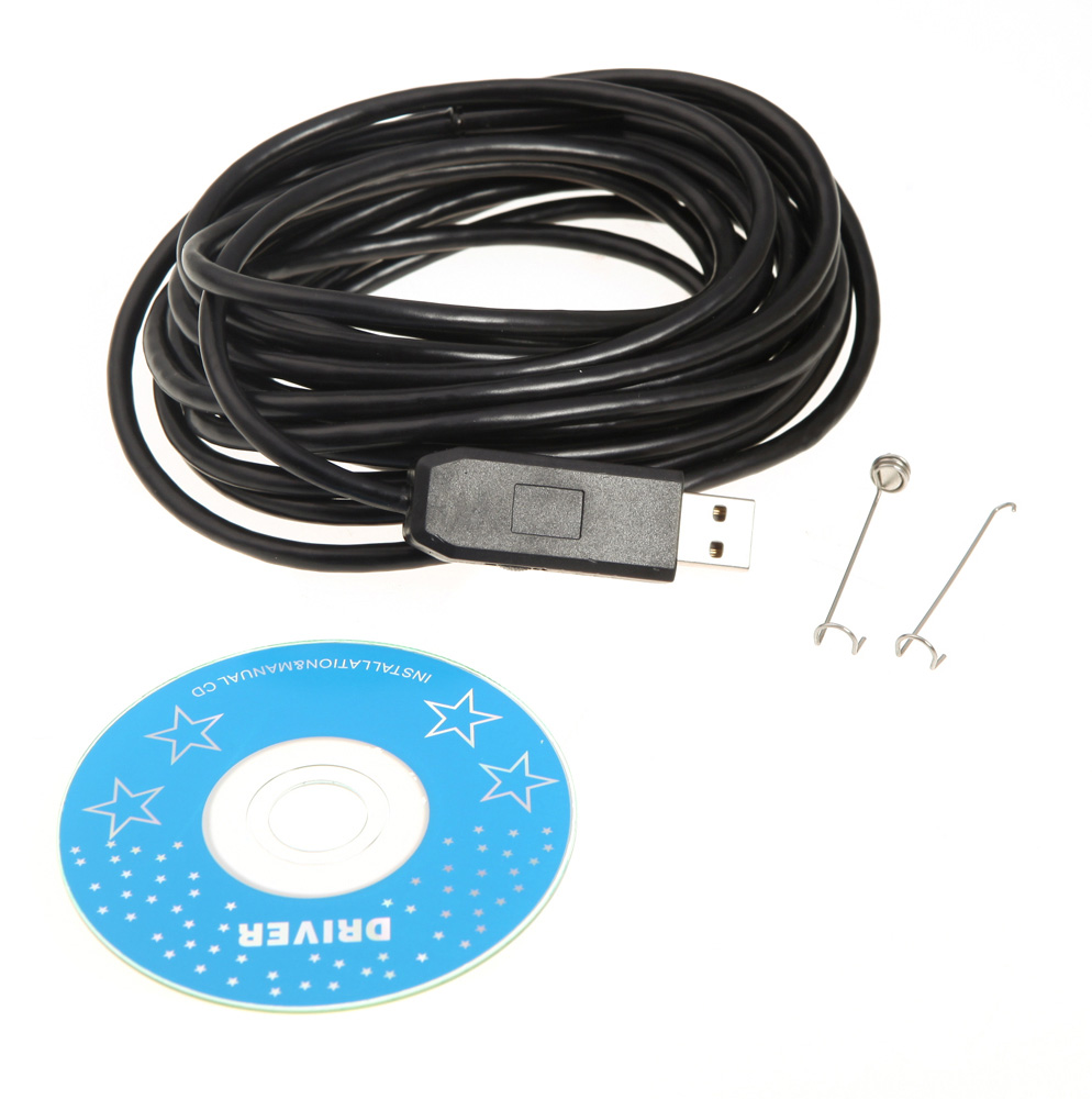 High Definition USB Endoscope Waterproof Magnifier 7mm USB Inspection Borescope Endoscope Snake Scope with 6pcs LED 5m Tube