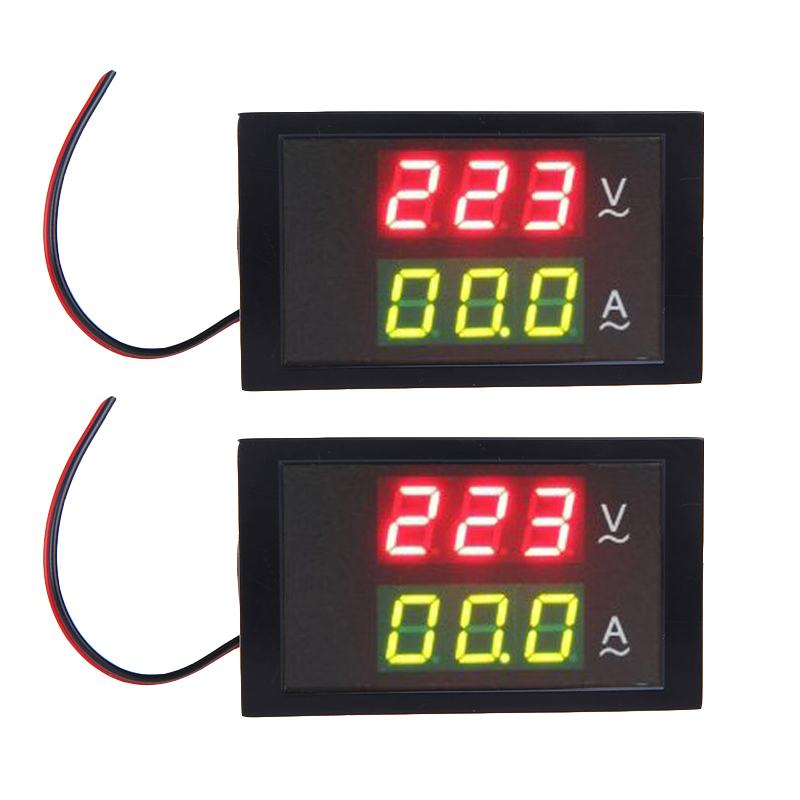 Digital LED Ammeter Voltmeter Voltage Tester with Current Transformer AC80 300V 0 50.0A Dual Display Voltage Diagnostic tool