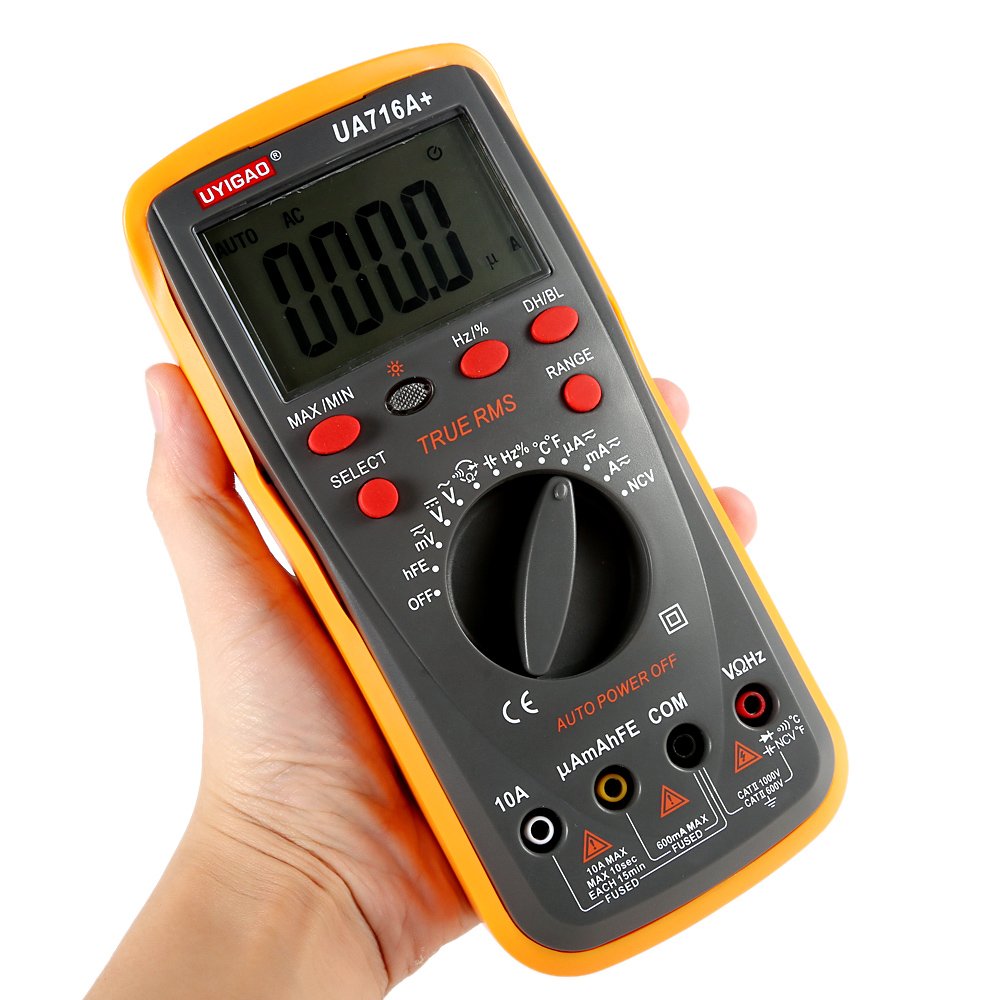 Digital Multimeter Voltmeter Ammeter Current Resistance Capacitance diagnostic tool Frequency Diode Temperature Triode Tester