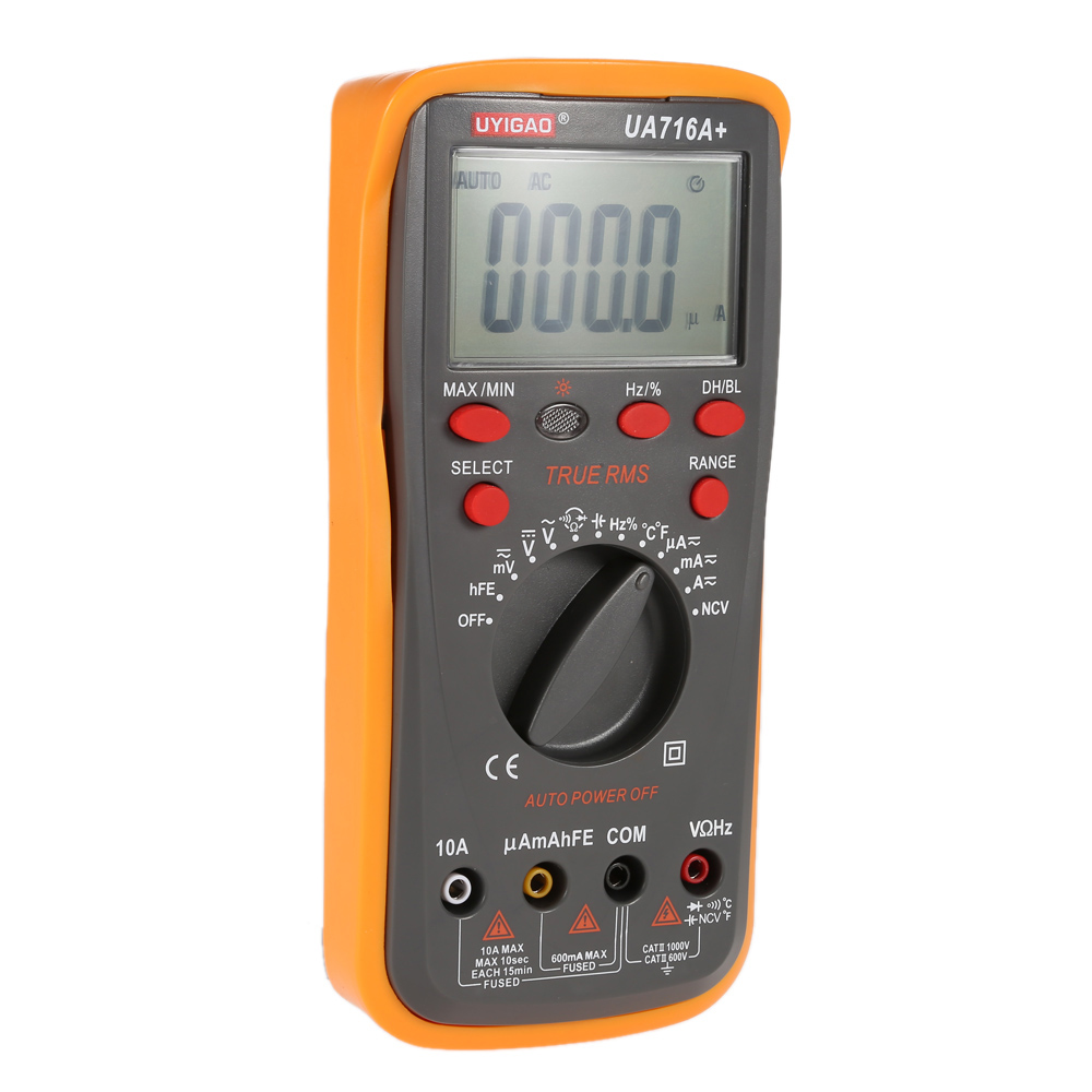 Digital Multimeter Voltmeter Ammeter Current Resistance Capacitance diagnostic tool Frequency Diode Temperature Triode Tester