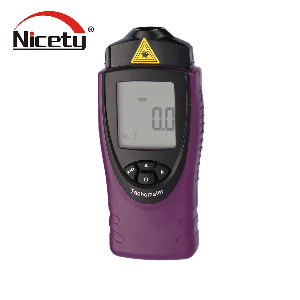 Nicety Digital Laser tachometer High Precision velocity Tester Portable Non Contact Tach Gauge Tester LCD Display with Backlight