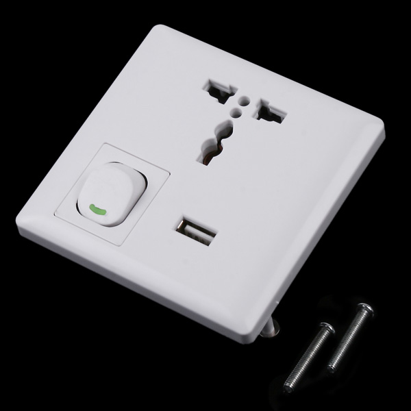 Multi functional plug USB Wall Power Supply Wall Socket with USB port Interface