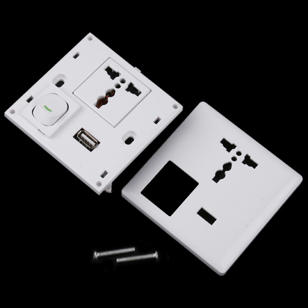 Multi functional plug USB Wall Power Supply Wall Socket with USB port Interface