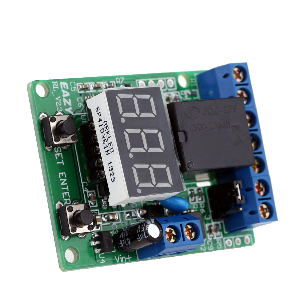 Multifunction Relay Control Module PLC Counting Cycle Timer Control Module 12V DC Relay Delay Time Switch Voltage Detection