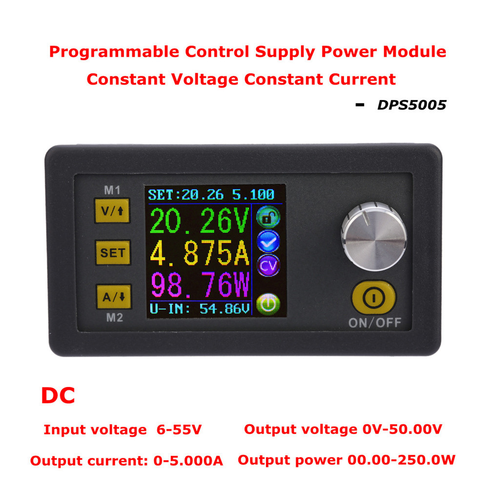 Mini Digital Constant Voltage Current Step down Power Supply Module Programmable LCD Display DC 0 50.00V 0 5.000A