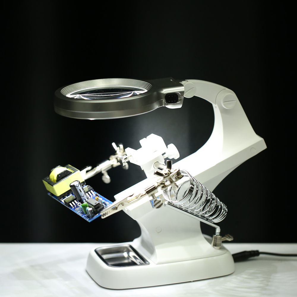 welding magnifying glass with led light