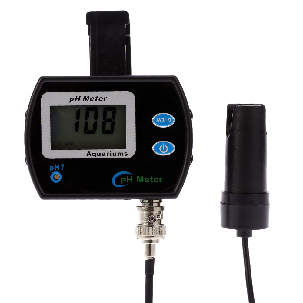 Digital pH Meter Temperature Monitor Tester Aquarium WaterQuality