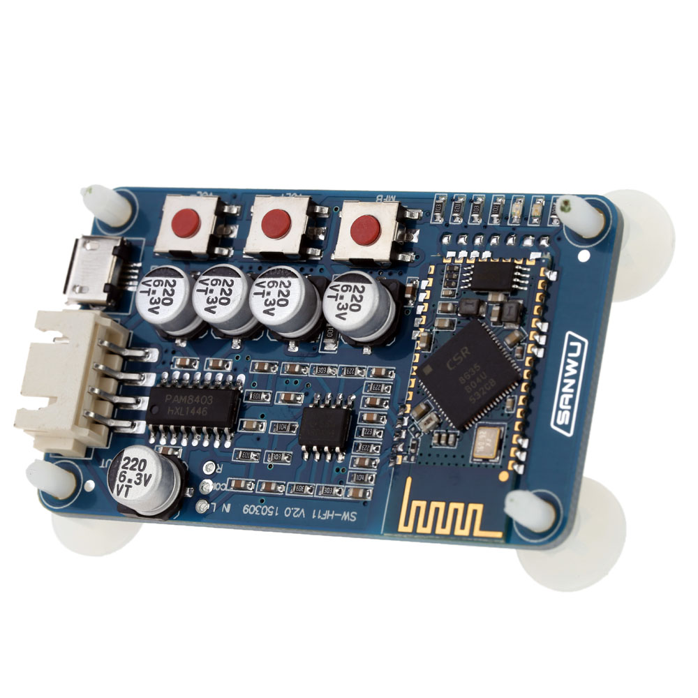 thumbnail interactive-video image 1 of Bluetooth 4.0 Audio Receiver Board - Wireless Stereo Sound Module For Car/Phone 1 of 6